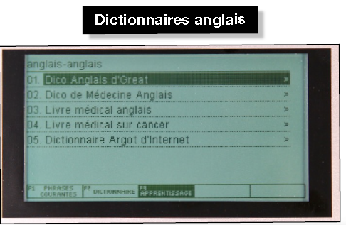 Dictionnaire électronique bilingue Franklin LV4D